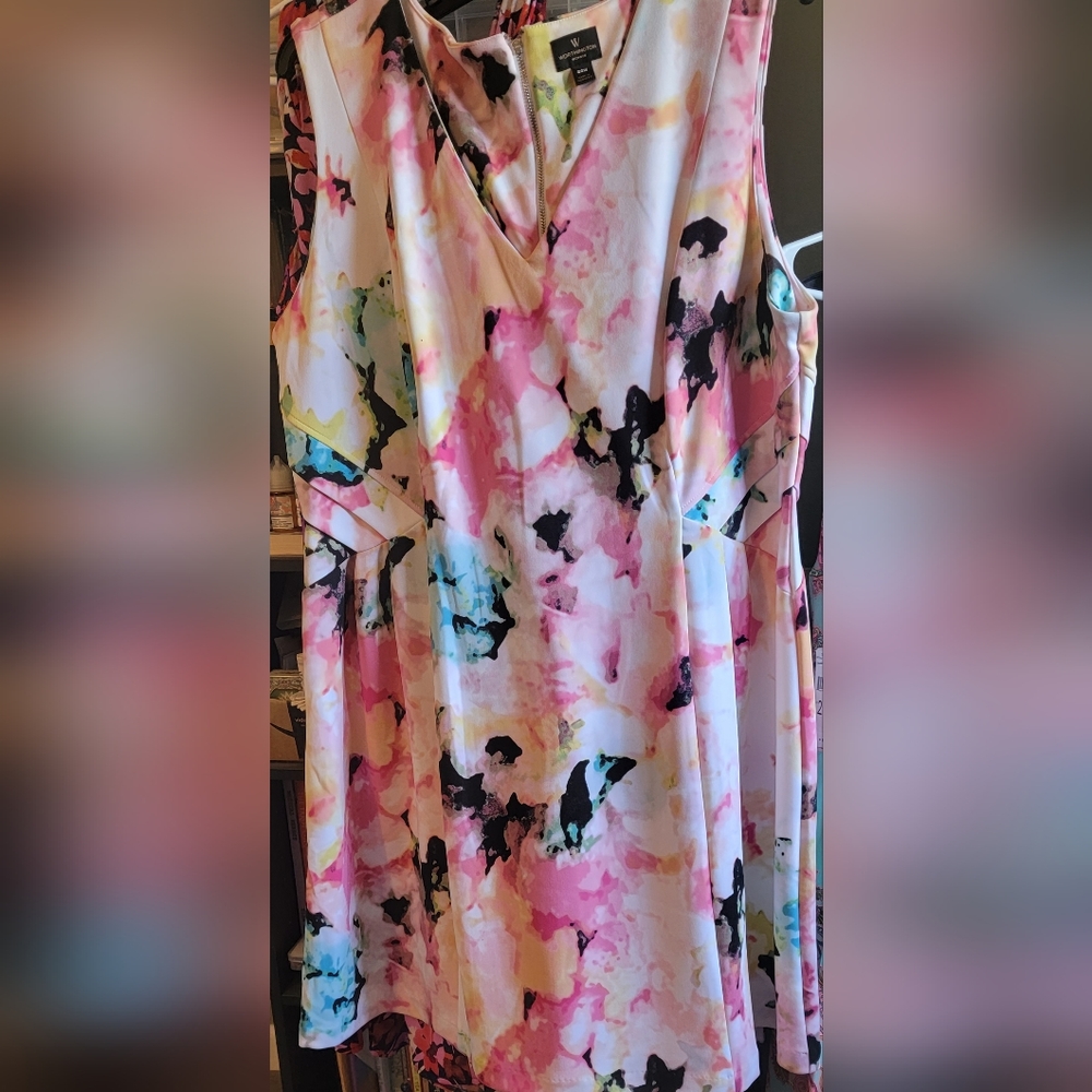 Size 22W A-line knee-length dress, multiple colors